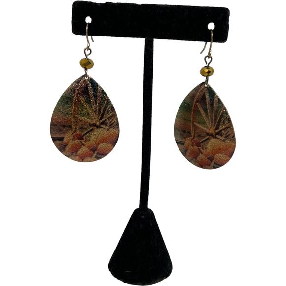 Fall-Themed Drop Earrings, 2" Long, 1.25" Wide - Picture 12 of 12